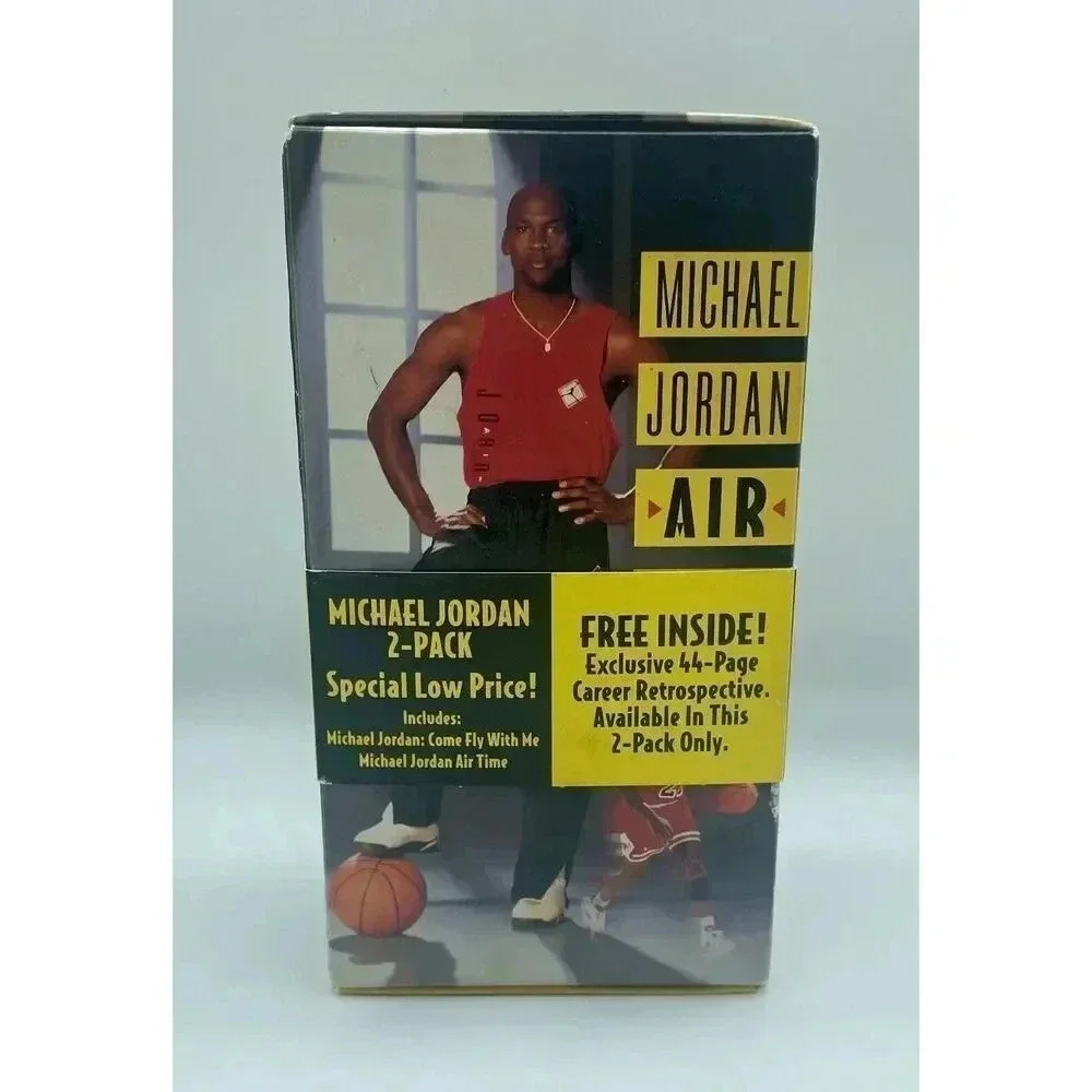 Michael Jordan VHS 2 Pack Come Fly With Me & Air Time With Bonus‎ Book See Notes